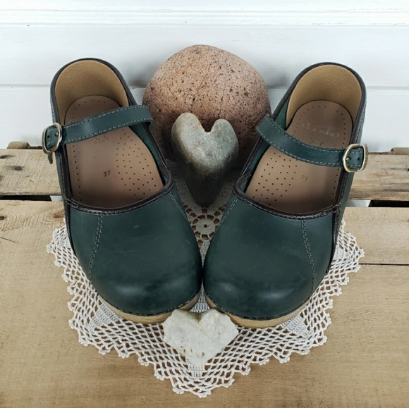 🌿Reserved for Ruthanne🌿Emerald Green Dansko Marcelle Mary Jane Cottage Boho 38 - Picture 4 of 12